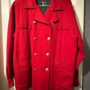 FACONNABLE  Vintage Red Wool Womens Jacket Small